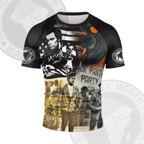 Huey Newton You Have To Pick The Gun Up Short Sleeve Compression Shirt