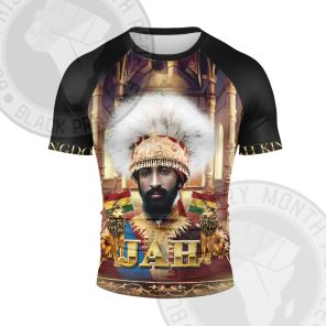 Jah Kingdom Black Person Short Sleeve Compression Shirt