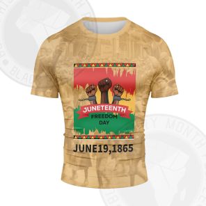 JUNETEENTH Freedom Day Short Sleeve Compression Shirt