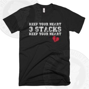 Keep Your Heart 3 Stacks White Font T-shirt
