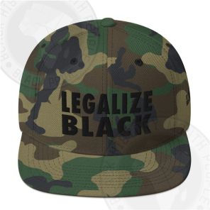 Legalize Black Camouflage Snapback Hat