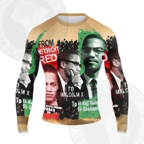 MALCOLM X AKA DETROIT RED Long Sleeve Compression Shirt