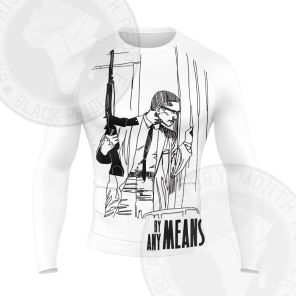 Malcolm X By Any Means Necessary Long Sleeve Compression Shirt
