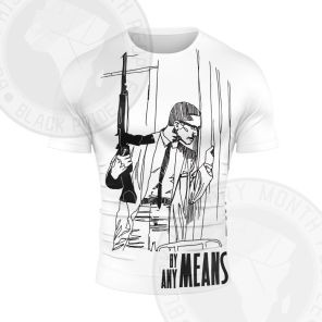 Malcolm X By Any Means Necessary Short Sleeve Compression Shirt