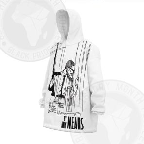 Malcolm X By Any Means Necessary Snug Oversized Blanket Hoodie