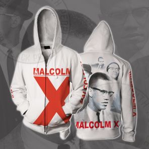 MALCOLM X FACES Cosplay Zip Up Hoodie