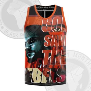 Malcolm X God Save The Rebels Basketball Jersey