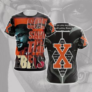 Malcolm X God Save The Rebels Cosplay T-shirt