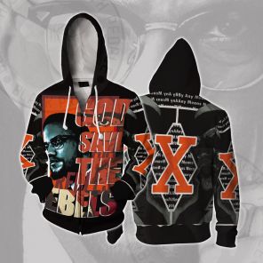 Malcolm X God Save The Rebels Cosplay Zip Up Hoodie