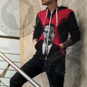 Malcolm X Justice Freedom Cosplay Zip Up Hoodie