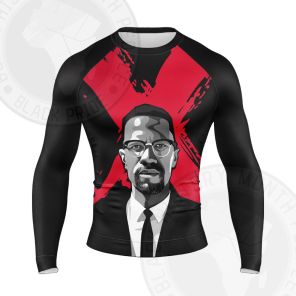 Malcolm X Justice Freedom Long Sleeve Compression Shirt
