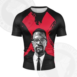 Malcolm X Justice Freedom Short Sleeve Compression Shirt