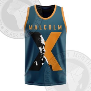 Malcolm X Pattern Basketball Jersey