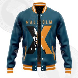 Malcolm X Pattern Varsity Jacket