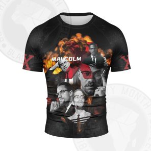 Malcolm X Picture Short Sleeve Compression Shirt