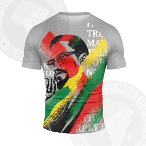 Malcolm X Rastafari Movement Short Sleeve Compression Shirt