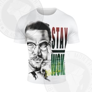 Malcolm X STAY WOKE Short Sleeve Compression Shirt