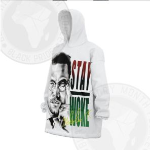 Malcolm X STAY WOKE Snug Oversized Blanket Hoodie
