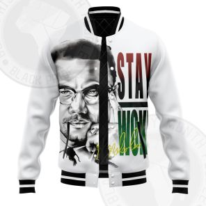 Malcolm X STAY WOKE Varsity Jacket