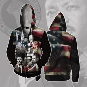 Martin Luther King Civil Rights Leader Cosplay Zip Up Hoodie