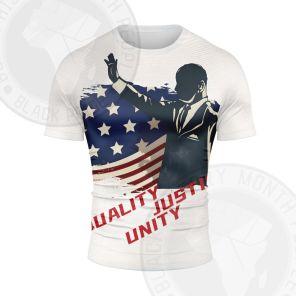 Martin Luther King USA Civil Rights Freedom Short Sleeve Compression Shirt