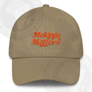 Melanin Matters Orange Text Classic Hat