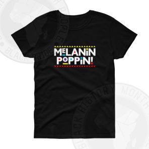 Melanin Poppin Martin Font Short Sleeve T-Shirt