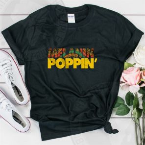 Melanin Poppin Yellow Text T-shirt