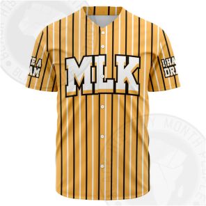 MLK Yellow and White Baseball Jersey