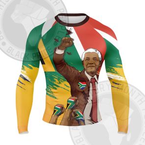Nelson Mandela Free Life Long Sleeve Compression Shirt