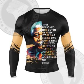 Nelson Mandela Free Or Die Long Sleeve Compression Shirt