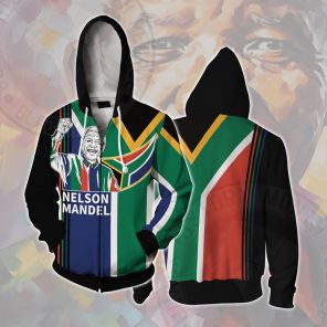 Nelson Mandela Great Leader Cosplay Zip Up Hoodie