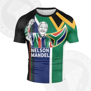 Nelson Mandela Great Leader Short Sleeve Compression Shirt