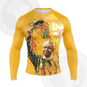 Nelson Mandela Rugby World Cup 1995 Long Sleeve Compression Shirt