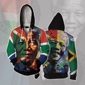 Nelson Mandela The Flame That Never Goes Out Cosplay Zip Up Hoodie