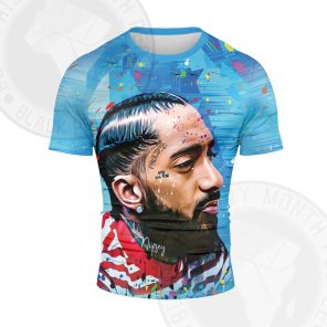 NIPSEY HUSSLE PAINTING Short Sleeve Compression Shirt