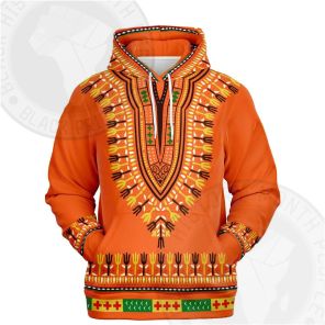 Orange African Dashiki Fashion Hoodie