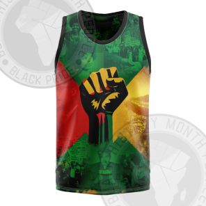 Power Fist And Patterns In Pan African Colors Basketball Jersey
