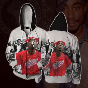 Tupac Shakur All Over Print Cosplay Zip Up Hoodie