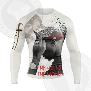 Tupac Shakur Me Against The World Long Sleeve Compression Shirt