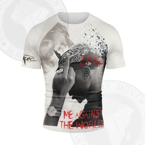 Tupac Shakur Me Against The World Short Sleeve Compression Shirt