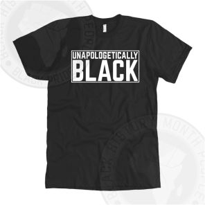 Unapologetically Black White Text T-shirt