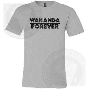 Wakanda Forever Black Text T-shirt