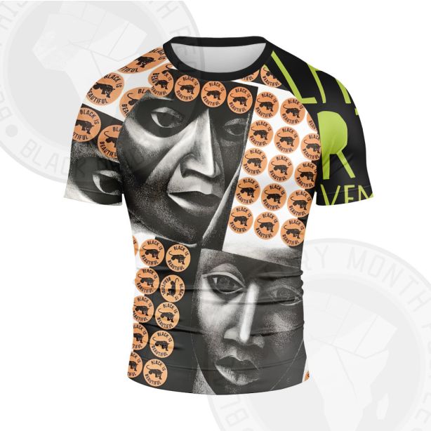 African Americans The Arts Black is Beautiful Short Sleeve Compression Shirt