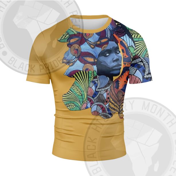 African Americans The Arts Black Woman art Short Sleeve Compression Shirt