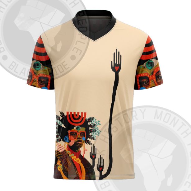 African Americans The Arts Collage illustration Football Jersey