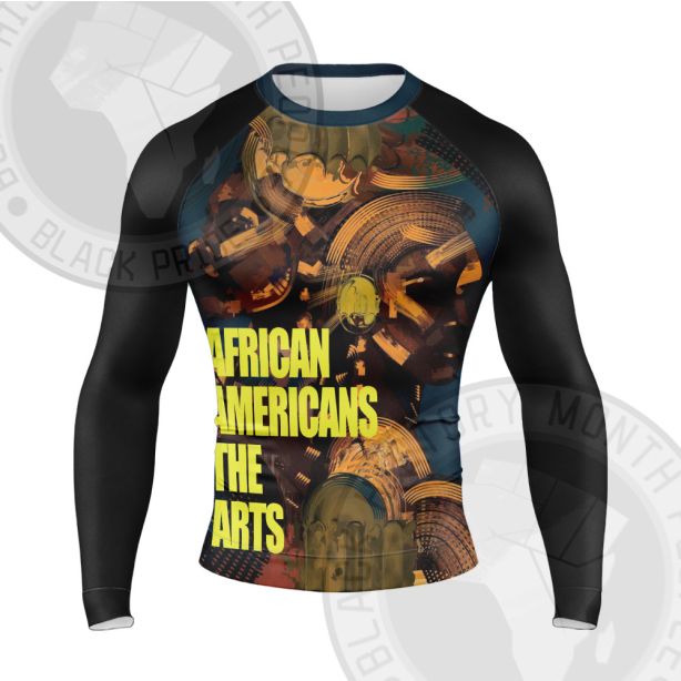 African Americans The Arts Color Bigital Art Painting Long Sleeve Compression Shirt