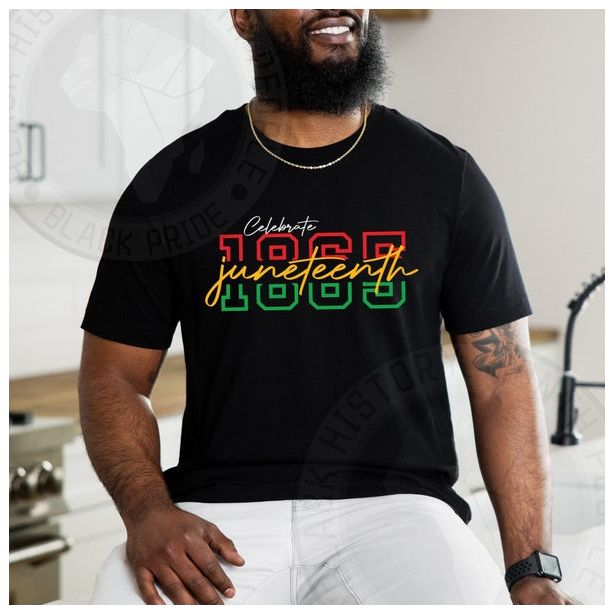 Celebrate 1865 Juneteenth Afro T-Shirt