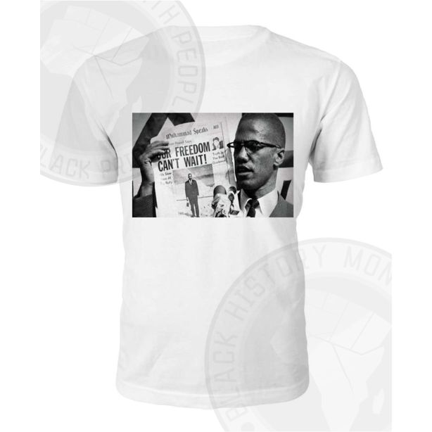 Malcolm X Freedom Cant Wait T-shirt