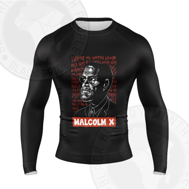 Malcolm X Wisdom Long Sleeve Compression Shirt